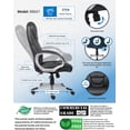 thumbnail image 3 of Pemberly Row Contemporary Executive Leather Arm Office Chair, 3 of 7