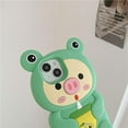 thumbnail image 3 of Cute Case for iPhone 11 Kawaii 3D Cartoon Pig Cartoon Soft Silicone Creative Fun Cover Soft Women Girls Slim Fit Anti-Drop Protective Case for iPhone 11 (Avocado Pig), 3 of 15