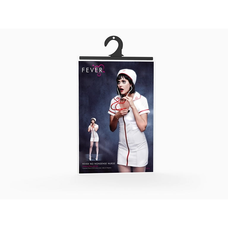 Fever No Nonsense Nurse Costume Adult White Red Fever No Nonsense Nurse Costume Adult White Red