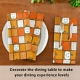 thumbnail image 6 of 4 Pack 20'' x20" Satin Table Napkins Dinner Napkins for wedding Party Decoration events Squares with Smiling Pumpkins, 6 of 6