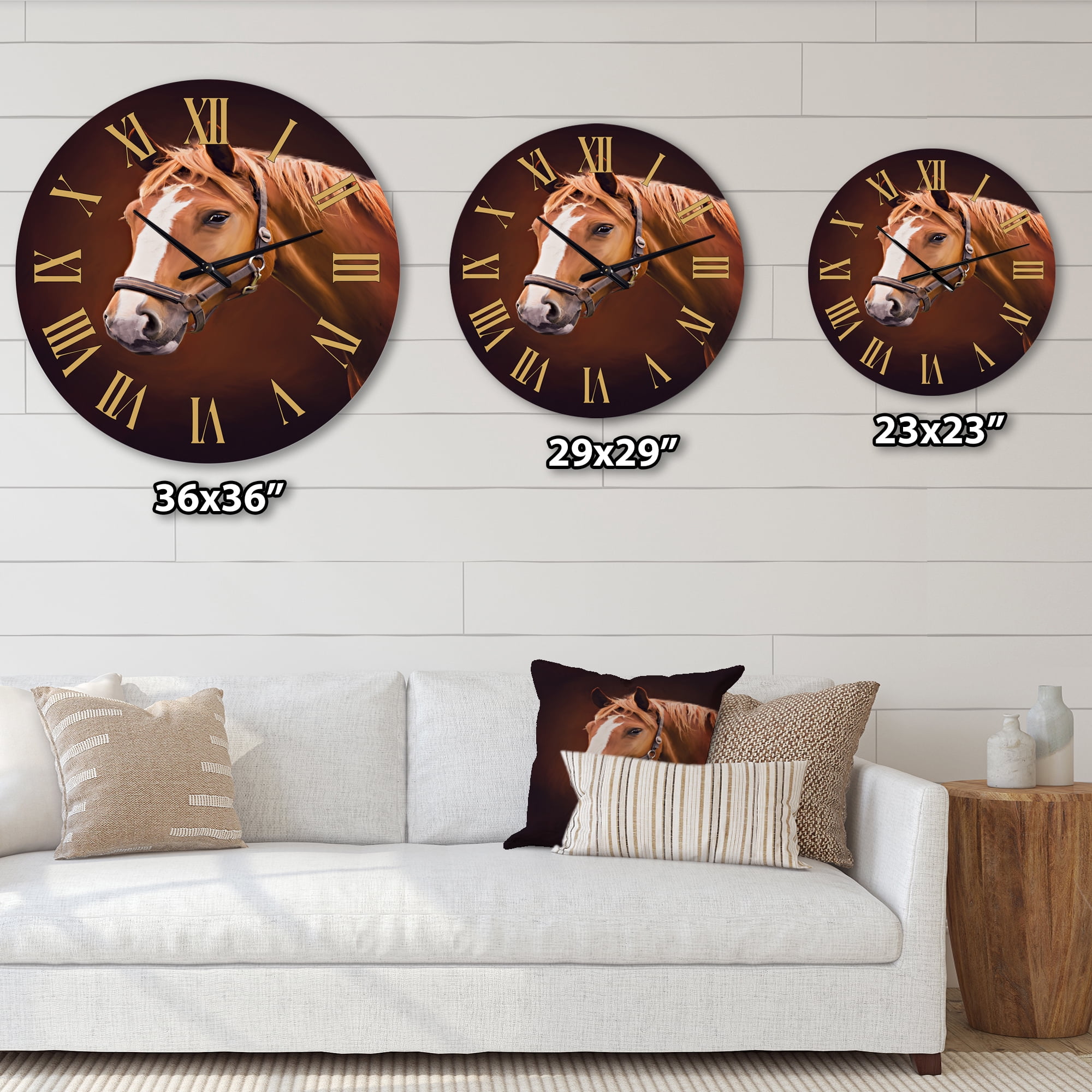 Designart 1 in Farmhouse Wall Clock