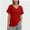 Red, variant on Women's Short Sleeve V-Neck Shirts Loose Casual Tee T-Shirt