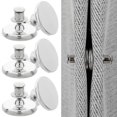 thumbnail image 1 of Curtain Magnets with Strong Magnetic Force for Drapes Made of Stainless Steel Silver Color 3 Pairs, 1 of 3