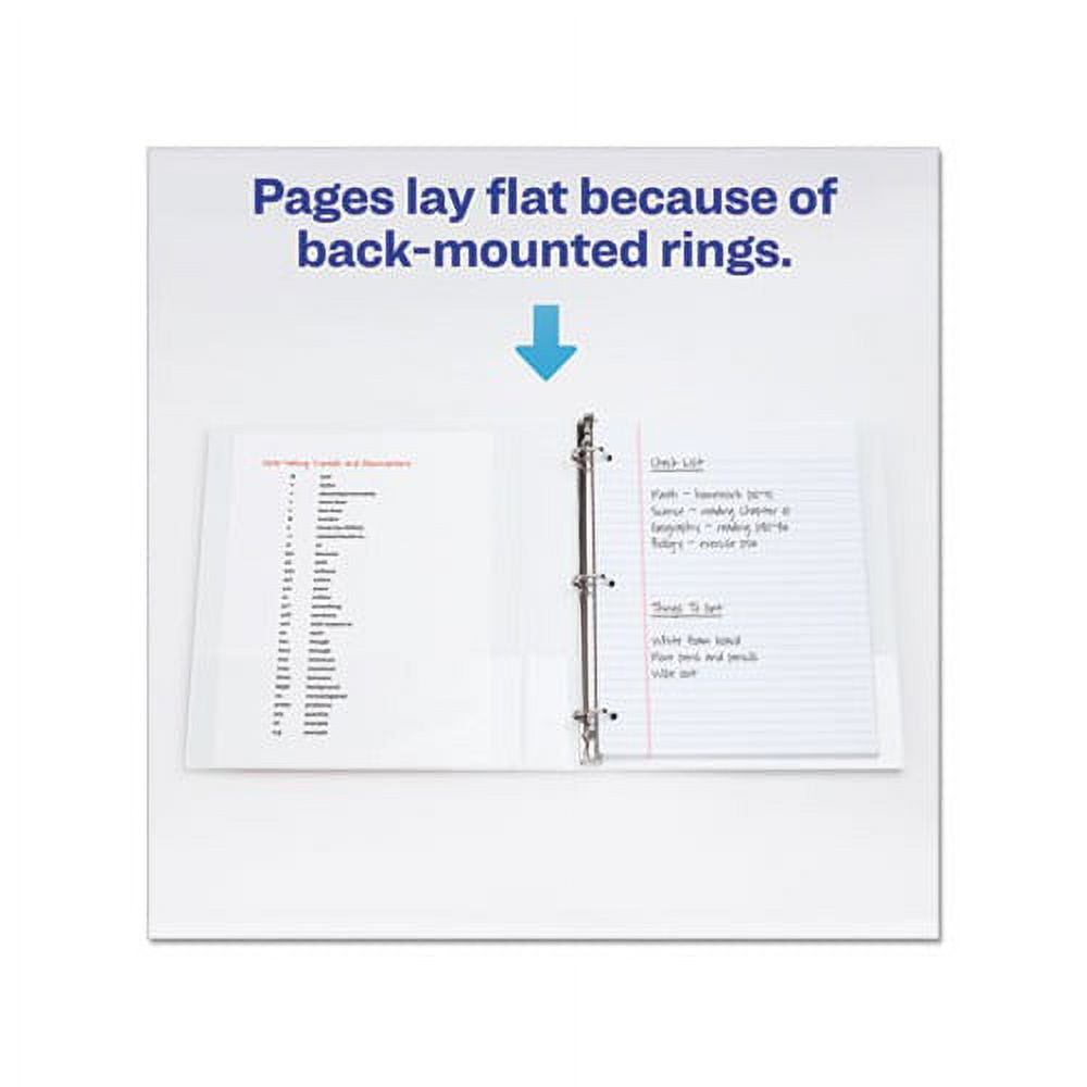 Legal Durable View Binder with Round Rings 3 Rings, 1" Capacity, 14 x 8.5, White