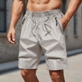 thumbnail image 6 of Besolor Men's Plus Size Shorts Wide Leg Drawstring Elastic Waisted Lightweight Quick Dry Outdoor Casual Running Shorts with Zipper Pockets(4X-Large,Gray), 6 of 7