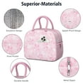 thumbnail image 4 of Lunch Bag Lunch Box for Women Reusable Insulated Lunch Cooler Bags,Large Capacity for Work Travel Picnic,Water-Resistant Pioneer Colorful Floral Lunch Tote Bag Gifts for Woman Mom Pink, 4 of 6