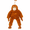 15.75in, variant on Orangutan Plush Toy 26in Large Stuffed Monkey Animal Soft Jungle Ape Plush Doll Gift