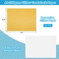 thumbnail image 2 of Uxcell 20Pcs Glitter Cardstock Paper, 250gsm Sparkly Paper Gold 8.5x11 inch, 2 of 5