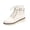 Beige, variant on Willtoo Women's Lace Up Combat Ankle Boots with Side Zipper Fashion Buckle Straps Comfortable Round Toe Low Heel Booties Non-slip Lug Sole Walking Boots