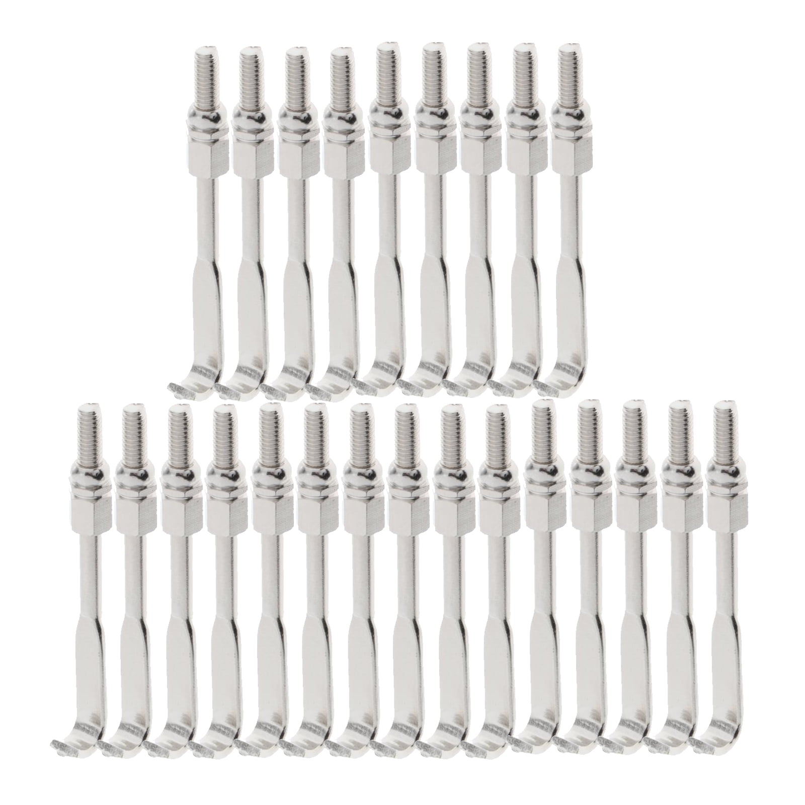 Traditional Banjo Hooks Brackets with Nuts Banjo Accessory 24 Pieces