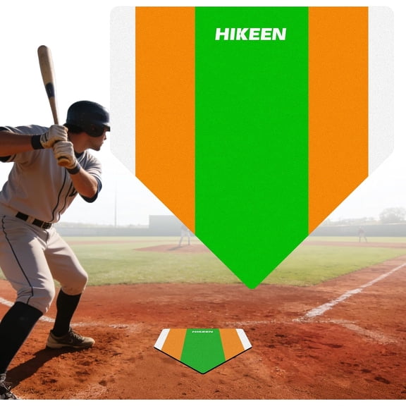 Adoreal Baseball & Softball Home Plate,17" Colored Blended Non-Slip Rubber Mat for Pitching & Hitting Practice,Portable Indoor Outdoor Pitchers Plate with Carry Bag(1 Pack)