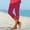 Pink, variant on Swuxness Women High Waisted Slim Leggings Cropped Pants with Rhinestone at Hem Stretchy
