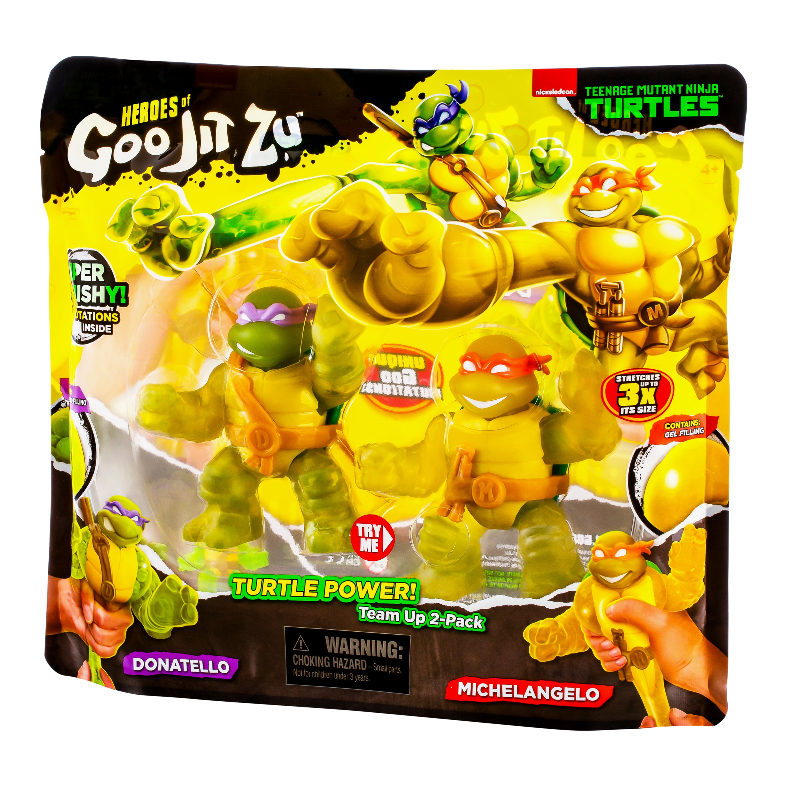 Heroes of Goo Jit Zu TMNT Power Team Donatello & Michelangelo 2pk