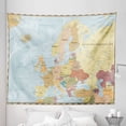 thumbnail image 1 of Map Tapestry, High Detailed Map Illustration of Scandinavian Region European Travel Guide Print, Fabric Wall Hanging Decor for Bedroom Living Room Dorm, 5 Sizes, Multicolor, by Ambesonne, 1 of 1