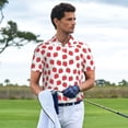thumbnail image 4 of Daiia Cartoon Strawberry Pattern Men’s Polo Shirts,Solid Deck Shirt,Classic Fit, Breathable Cotton Polo for Casual and Sport Wear-4X-Large, 4 of 7