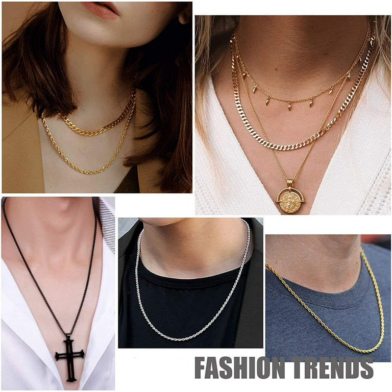 4mm Two-Tone Gold & Silver Rope Chain Necklace