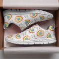 thumbnail image 3 of LGBT Pride Shoes Men Women Fashion Rainbow Sneakers Lightweight Breathable Running Shoes Gift for Gay Lesbian White Size 10, 3 of 5