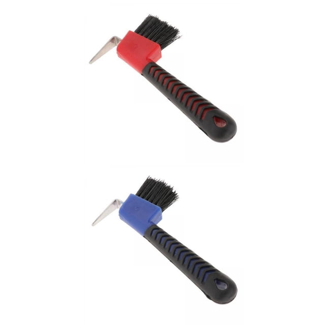 Juego De 2 Cepillos Para Recoger Cascos De Caballo, Herramienta Ecuestre, Agarre Suave Zulema Cepillo para pezuñas de caballo