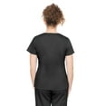 thumbnail image 3 of healing hands Scrubs for Women Mock Wrap Neck Top 2 Pocket Purple Label Women's Scrub Top 2172 Jordan Black L, 3 of 6