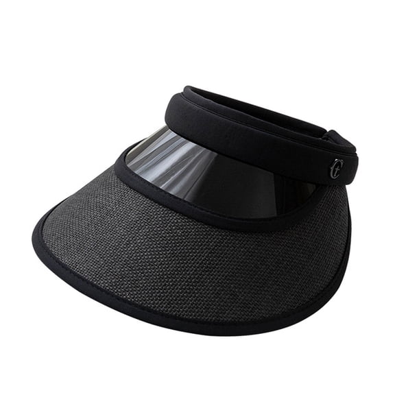 54-60cm hat circumference adjustable straw hollow top hat female summer anti-ultraviolet sun hat beach straw hat - black