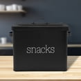 thumbnail image 2 of AuldHome Design Black Enamel Snack Bin; Modern Farmhouse Style Snack Container, Ideal for Single Serving Snacks, 2 of 10