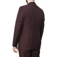 thumbnail image 4 of Mens Classic Fit Two Button 100% Wool Wrinkle Resistant Suit - Solid Brown, 4 of 4