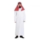 thumbnail image 1 of Adult Men's Arab Dress Up Costume Cosplay Halloween Party Outfit Set, 1 of 5