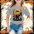 thumbnail image 2 of CONZONE Halloween Little Boys Tshirts Short Sleeve Graphic Tees for Boys Crew Neck Spooky Season Casual Tops, 2 of 4