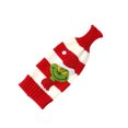 thumbnail image 2 of Kearding Cubierta de botella de vino Navidad Santa Claus Elk de comedor en casa Ropa de rayas tejidas elásticas Banda de champán Kits de decoración para fiestas Type1 Grinch, 2 of 6