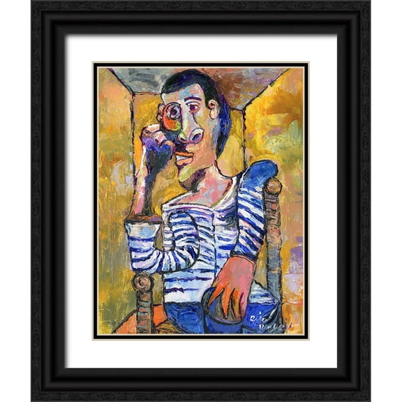 Wallich, Richard 12x14 Black Ornate Wood Framed with Double Matting Museum Art Print Titled - Picasso