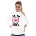 thumbnail image 4 of Faith Fight Hope Breast Cancer Aware Women Plus Size Long Sleeve Graphic Tee Brisco Brands 3X, 4 of 5