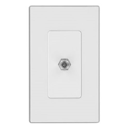 Leviton 80381 W White Decora Plus Standard Size Catv Wall Plate Plastic Adapter Com - Decora Wall Plates Adapter Leviton 80381 W White Decora Plus Standard Size Catv Wall Plate Plastic Adapter Com - Decora Wall Plates Adapter