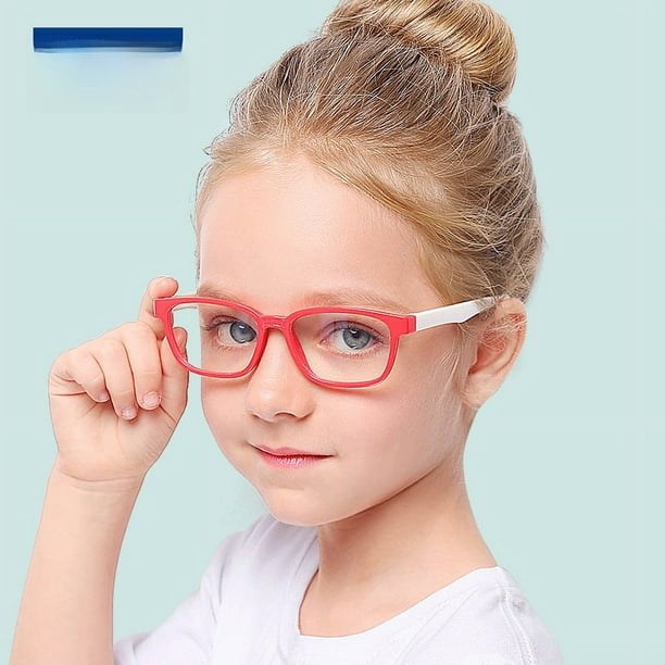 Gafas anti luz azul de moda para niños, gafas planas para hombres y mujeres, gafas de silicona con marco suave