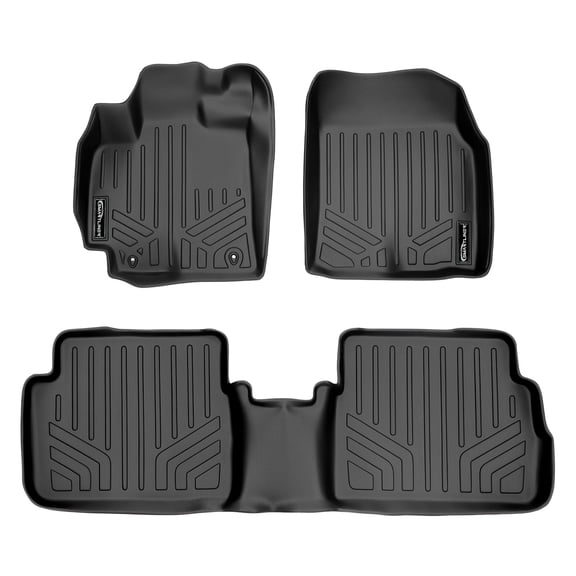 SMARTLINER 2 Rows Custom Fit Floor Liners Compatible with 2009 - 2013 Toyota Corolla