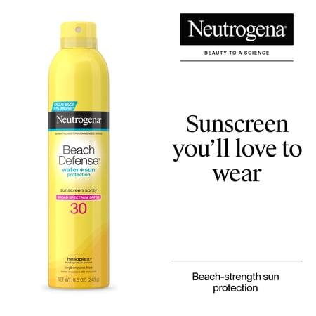 Neutrogena Beach Defense Body Sunscreen Spray, SPF 30, 8.5 oz - Image 8