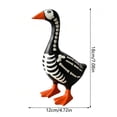 thumbnail image 5 of Halloween Skeleton Goose Resin Figurine, White Goose Skull Statue, Realistic Animal Tabletop Decoration for Shelf, Desk, Mantel, Halloween Home Party Decor Collectible Gift, 5 of 6