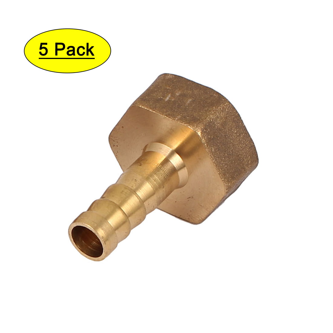 5Pcs Brass Pneumatic Piping Quick Coupler Female Thread to Hose Barb Fittings 