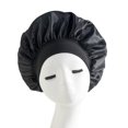 thumbnail image 2 of 2 PCS Silk Bonnet for Sleeping Black Women Sleep Cap Satin Hair Cap for Curly Hair for Men Night Head Cover/Wrap Scarf Protect Braids, 2 of 6