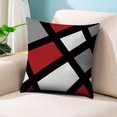thumbnail image 4 of 4 Pieces Abstract Red Stripes Gray Black White Throw Pillow Covers Modern Decora, 4 of 5