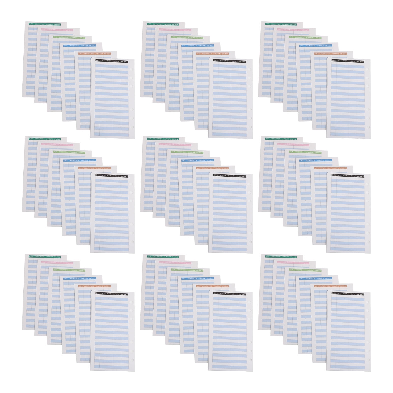 NICERIO 6 Ring Planner Refill A6 Finance Inserts for Monthly Budget Organizer and Expense Log