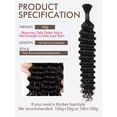 thumbnail image 2 of Trenzas bohemio de pelo humano con forma de piruleta, 18 cm, 50 g, 12 A, 2 of 6