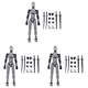 thumbnail image 1 of 1 Juego Figuras Acción Maniquí 3D Robot Con Múltiples Articulaciones 13 (gris), 1 of 3