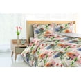 thumbnail image 3 of Ambesonne Floral Down Alternative Quilt Comforter, Flowers Wild Blooming Meadow, Twin XL, Pink Green and Blue Violet, 3 of 5