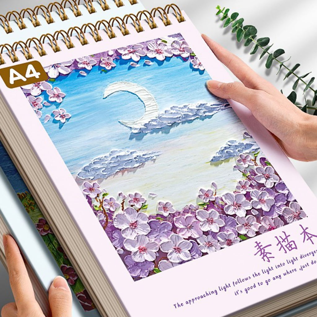 Sinyiin With 100pagesSketheets Sketch Book Thick Paper Bleed Proof For Students And Artists Drawing