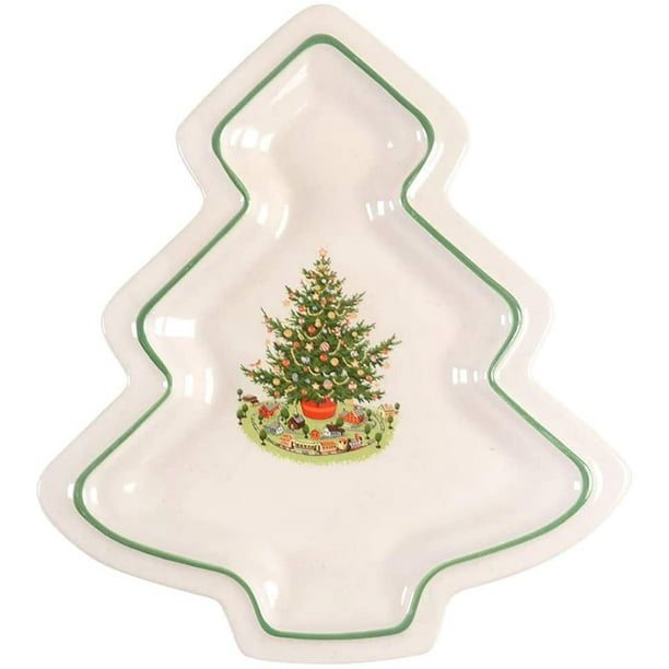 10" x 9" Pfaltzgraff Christmas Heritage Tree Dish