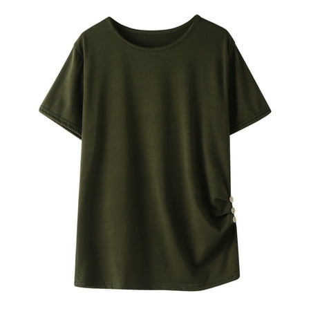 

Shirts Kids Short Sleeve Knot Tops T Casual Clothes Summer Tunic Button For 413 Front Girls Tee Blouse Tops Little Years Girls Tops Tees Shirts Top Bow Toddler Top