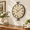 Retro Gold Wall Clock-17''-17 Inch, variant on Farmhouse Wall Clock Wrought Iron Frame With Retro Finish 17h*13.4d Inch Vintsilent Operated Clocks For Living Room Kitchen Bedro