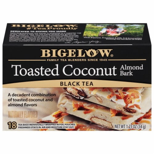 Bigelow Toasted Coconut Almond Bark Black Tea 18 ct - Pack of 2
