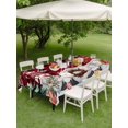 thumbnail image 3 of Outdoor Tablecloth with Umbrella Hole and Zipper, Black Red Plaid Christmas Rectangle Table Cloth 60x102 Inch Waterproof Tablecloth, Gnomes Xmas Tree Snowflake Gifts Birds Picnic Table Cover, 3 of 7