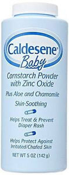 Caldesene Baby CORNSTARCH POWDER With Zinc Oxide 5oz BLUE